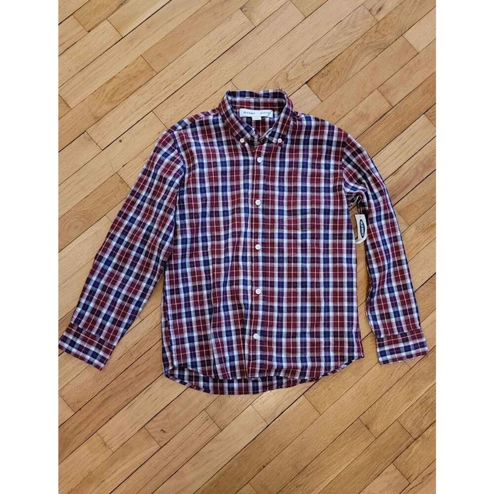 Old Navy Plaid Button Down‎ Shirt Size Xl 14-16 NWT